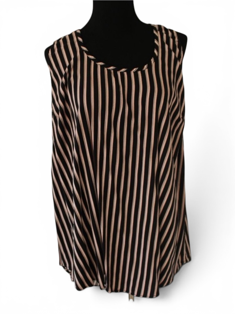 SALE Torrid Tank Multi Striped Stretch Challis Pullover Sleeveless 4, 4X, 26 EUC